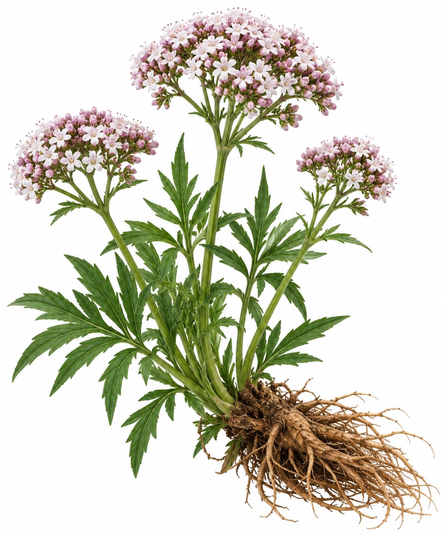 ולריאן (Valeriana officinalis) — צמח פורח עם שורש